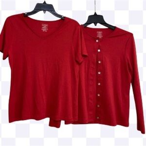 L.L.Bean women’s supima‎ cotton twins set /Small